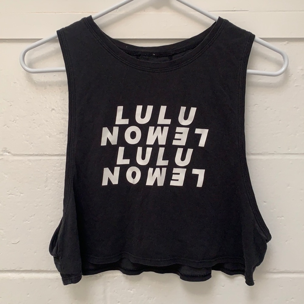 Lululemon crop tank in black size 4